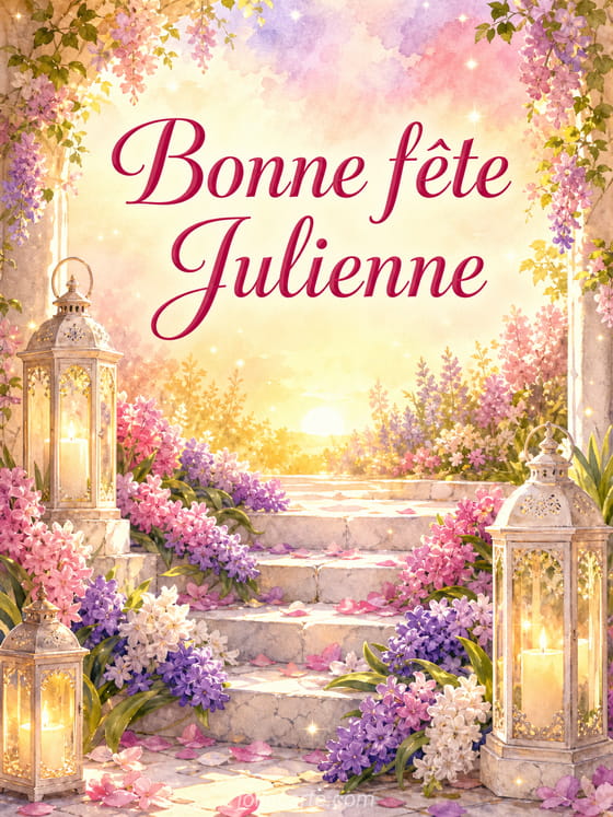 Carte bonne fĂȘte Julienne