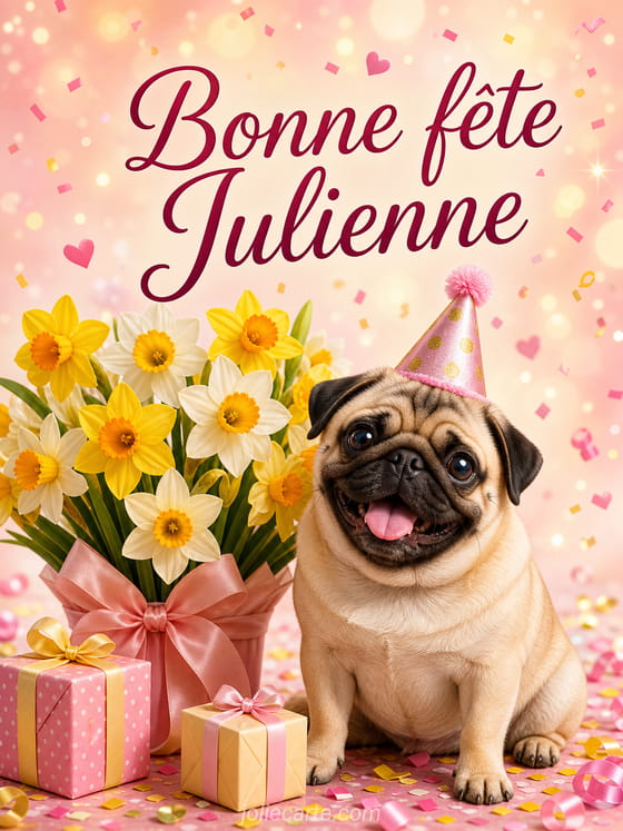 Carte bonne fĂȘte Julienne