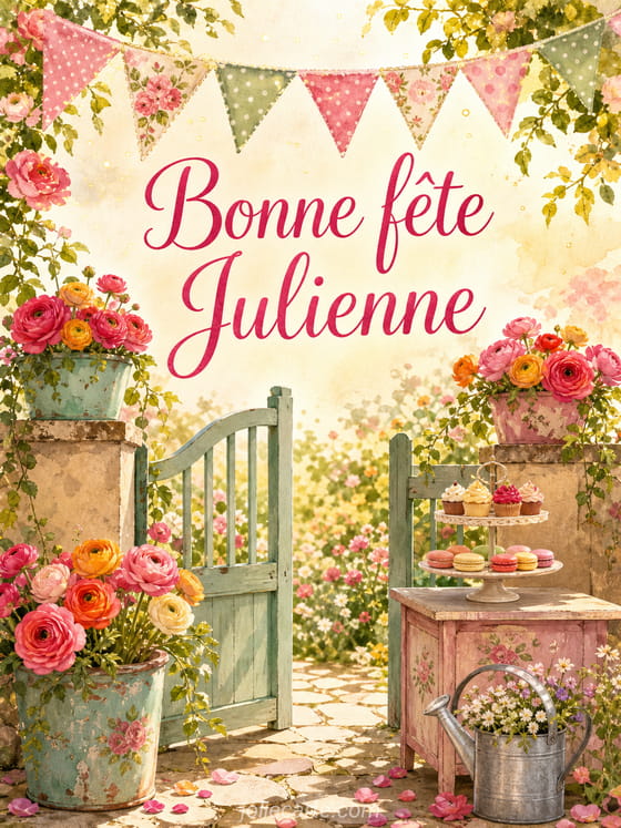 Carte bonne fĂȘte Julienne