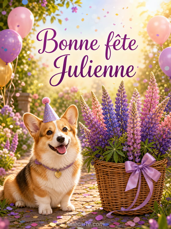 Carte bonne fĂȘte Julienne