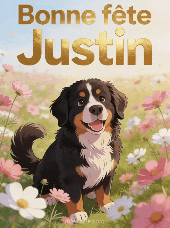 Bonne fête Justin - Bonne fete justin chien
