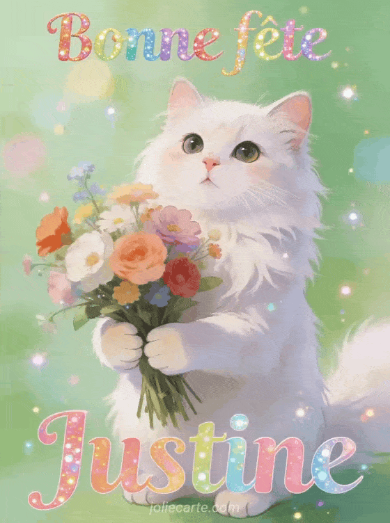 Bonne fête Justine - Justine gif bonne fete