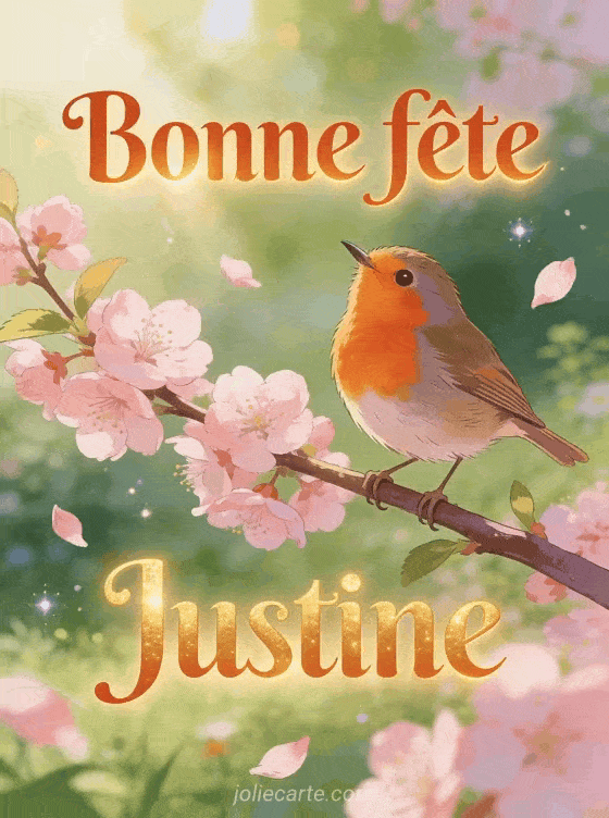 Bonne fête Justine - Justine image bonne fete gratuite