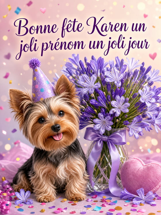 Carte bonne fête Karen