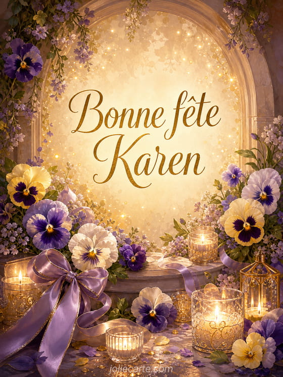 Carte bonne fête Karen
