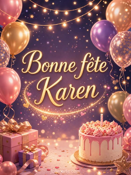 Carte bonne fête Karen