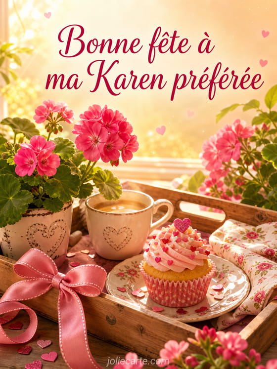 Carte bonne fête Karen