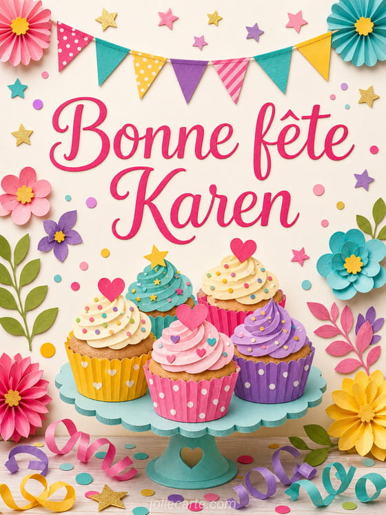 Carte bonne fête Karen