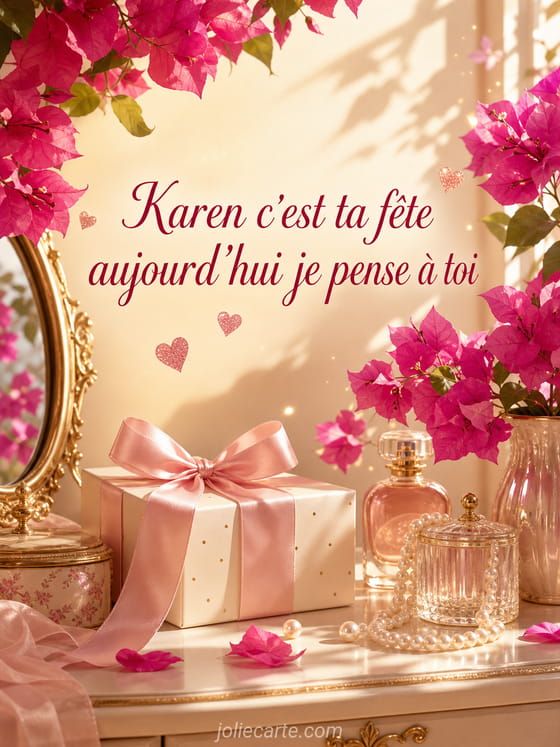 Carte bonne fête Karen