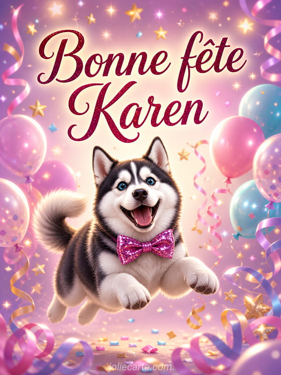 Carte bonne fête Karen