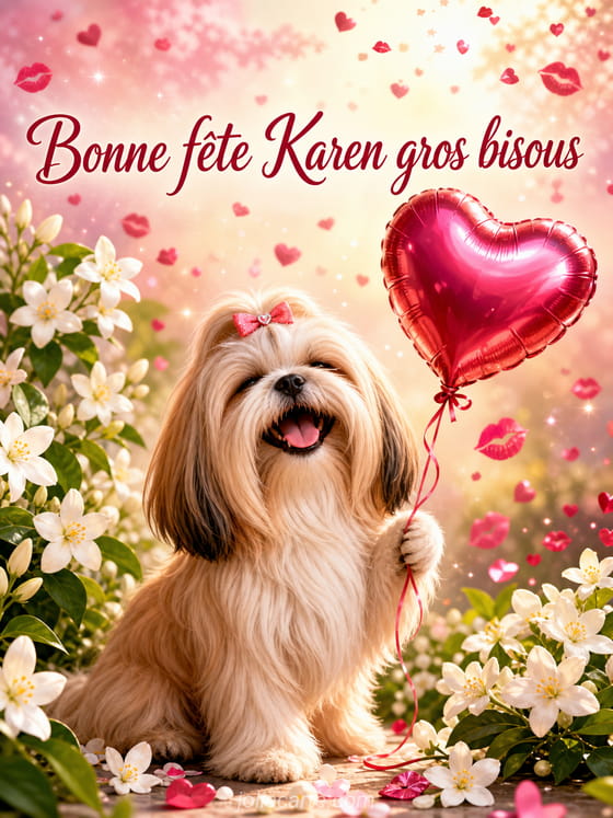 Carte bonne fête Karen