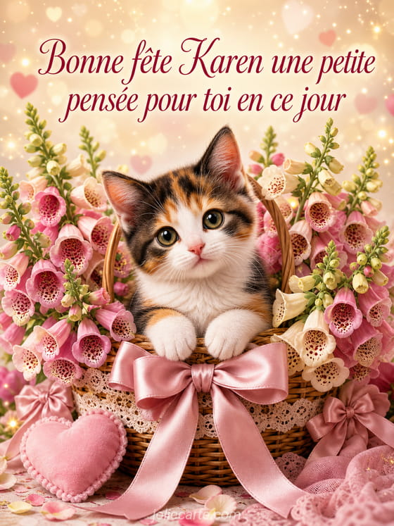 Carte bonne fête Karen