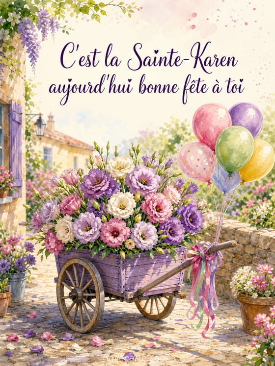 Carte bonne fête Karen