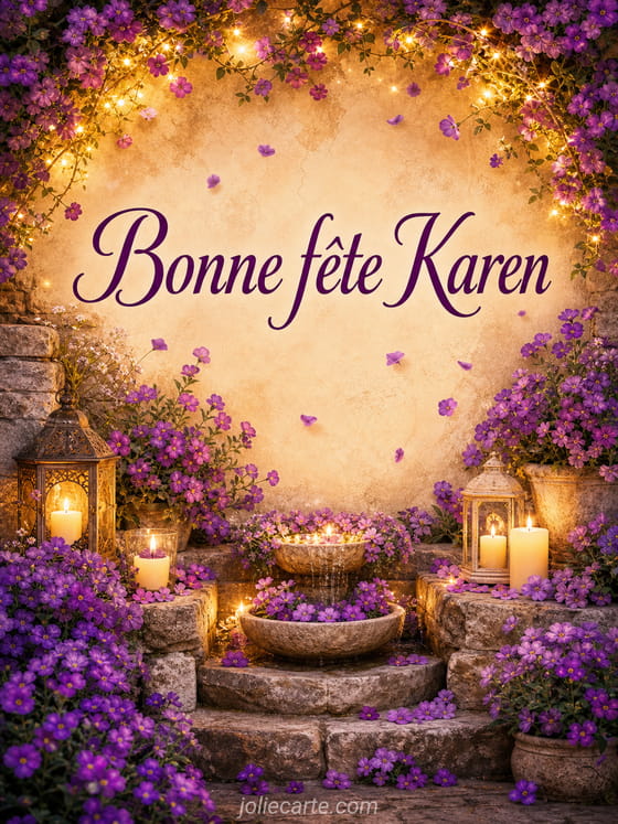 Carte bonne fête Karen