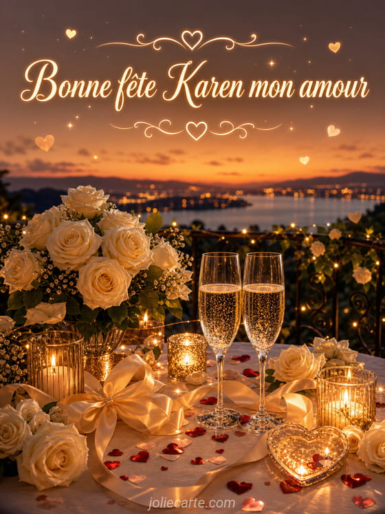 Carte bonne fête Karen