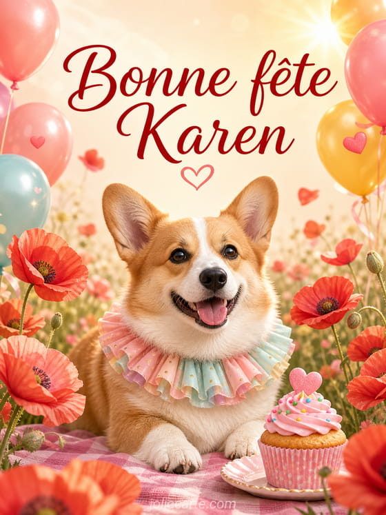Carte bonne fête Karen