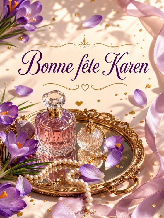 Carte bonne fête Karen