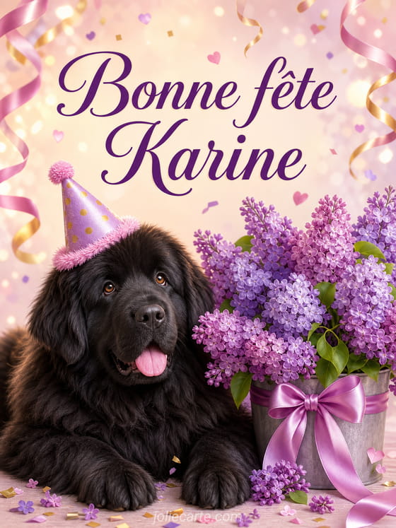 Carte bonne fête Karine