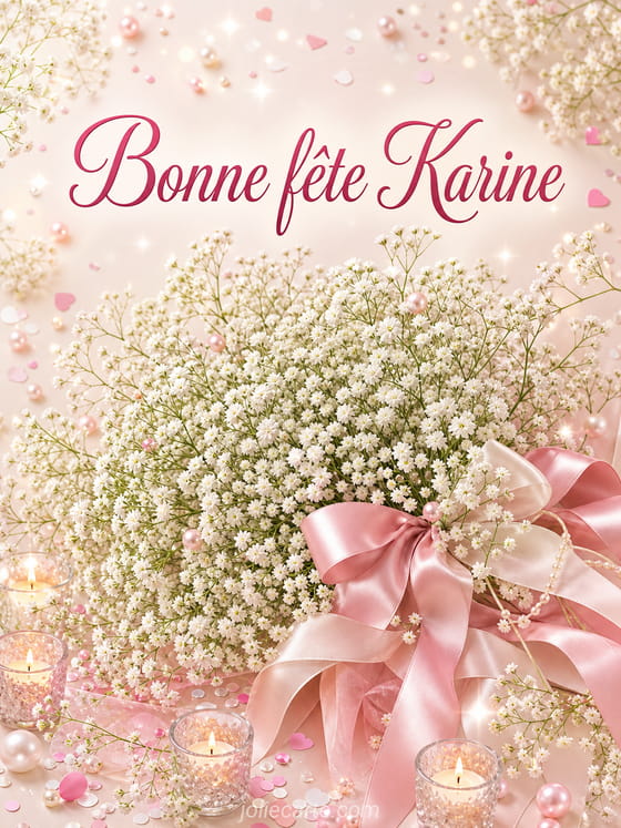 Carte bonne fête Karine