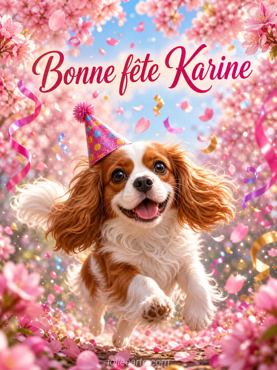 Carte bonne fête Karine
