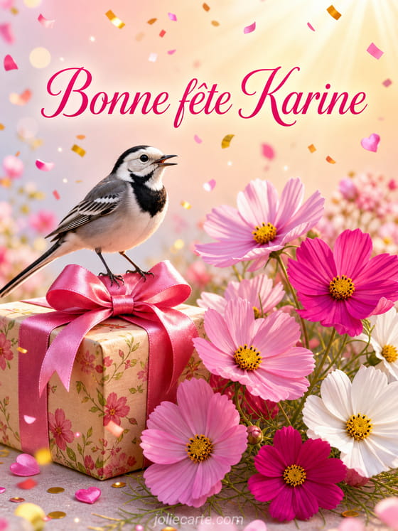 Carte bonne fête Karine