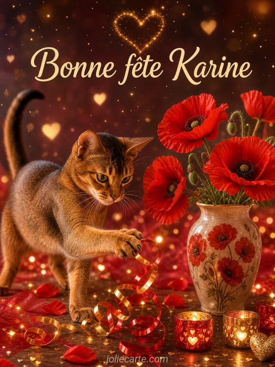 Carte bonne fête Karine