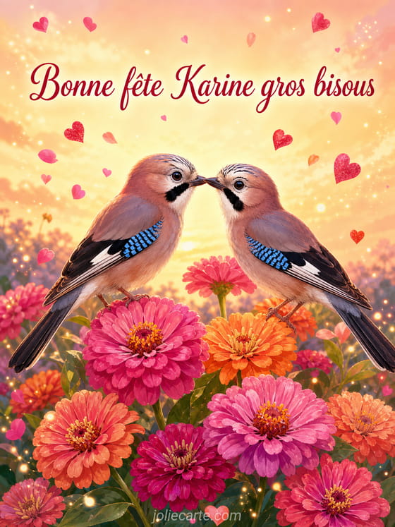 Carte bonne fête Karine