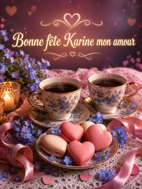 Carte bonne fête Karine