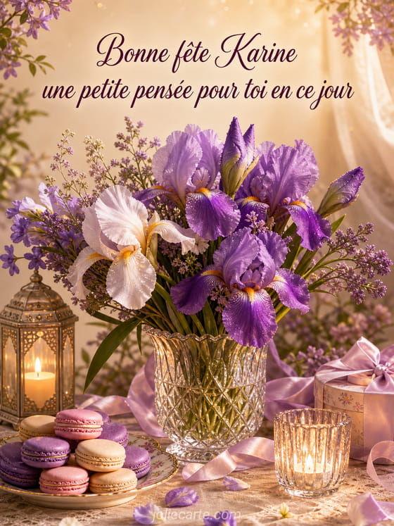 Carte bonne fête Karine