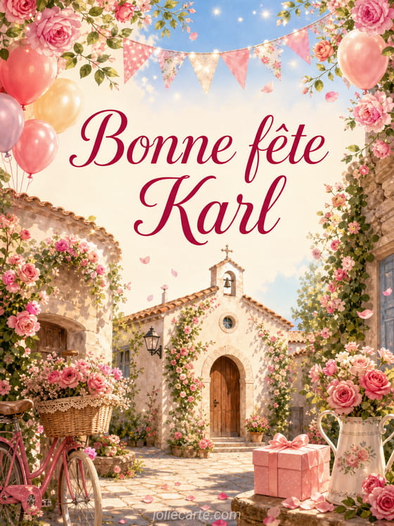 Carte bonne fête Karl