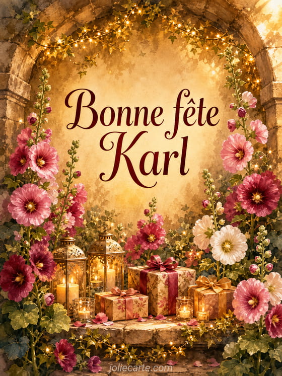 Carte bonne fête Karl