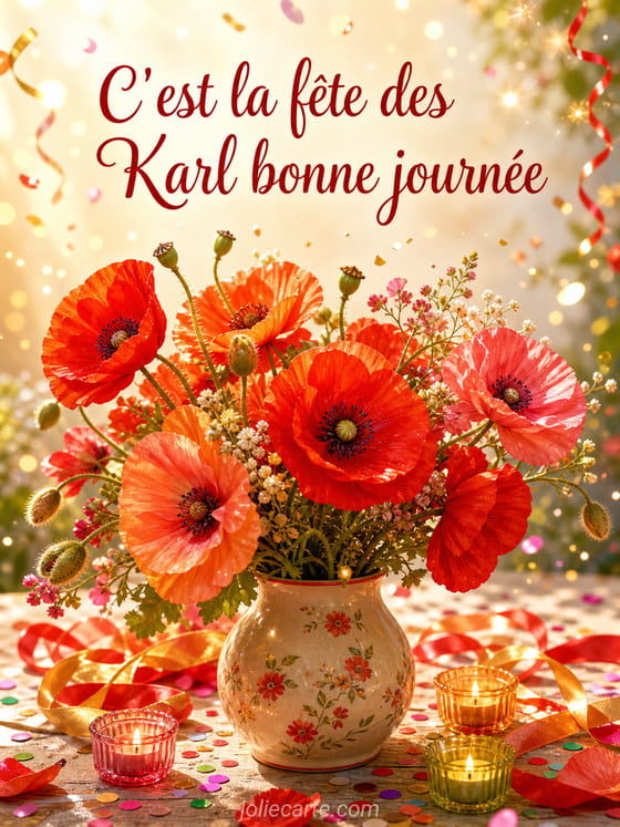 Carte bonne fête Karl