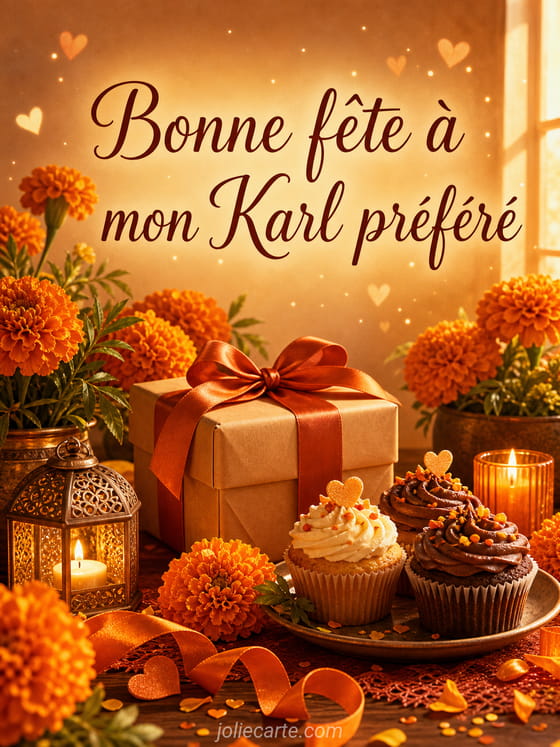 Carte bonne fête Karl