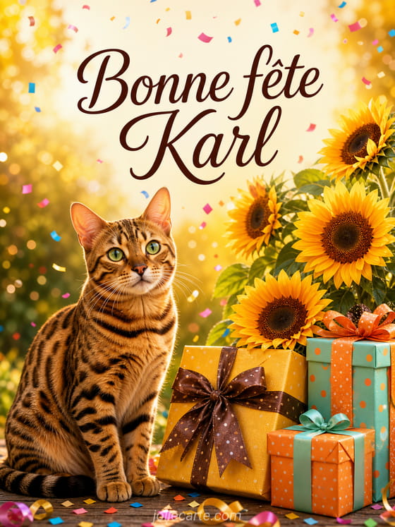 Carte bonne fête Karl