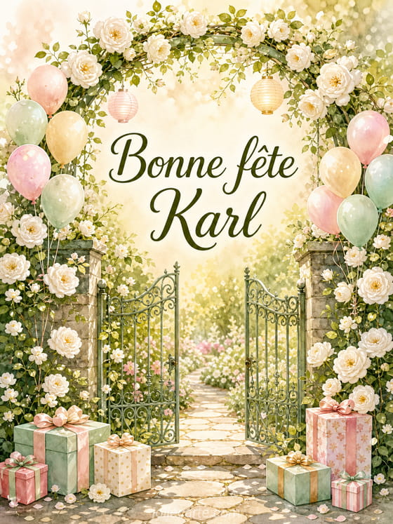 Carte bonne fête Karl