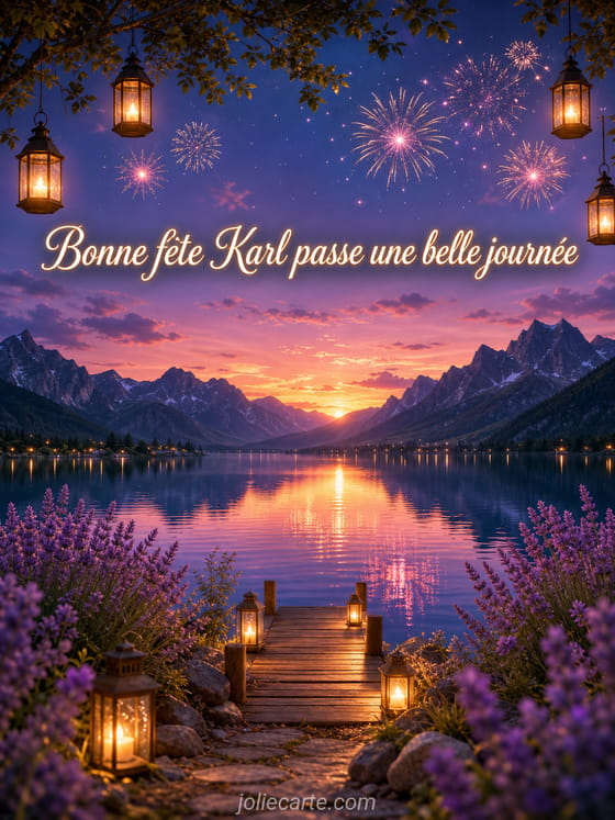 Carte bonne fête Karl
