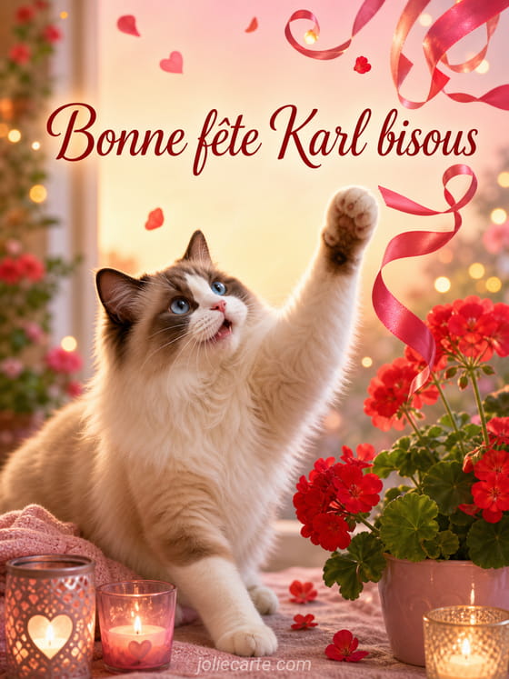 Carte bonne fête Karl