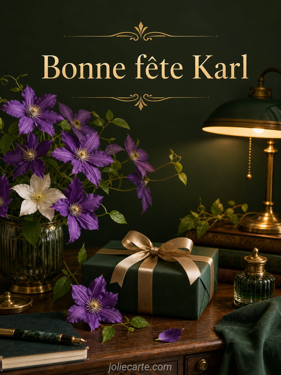 Carte bonne fête Karl