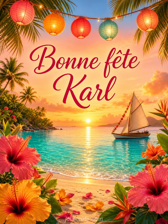 Carte bonne fête Karl