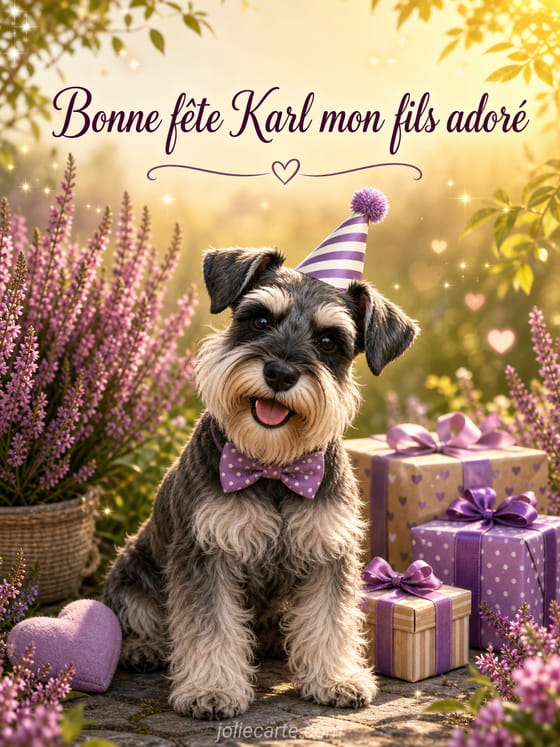 Carte bonne fête Karl