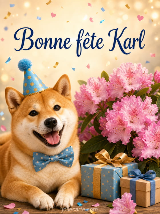 Carte bonne fête Karl