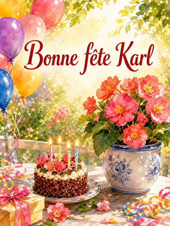 Carte bonne fête Karl