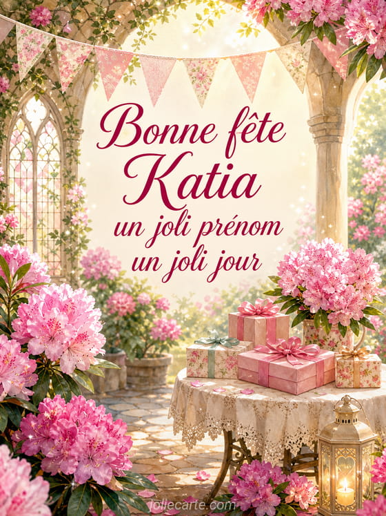 Carte bonne fĂȘte Katia