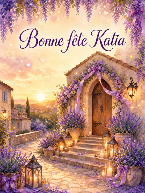 Carte bonne fĂȘte Katia