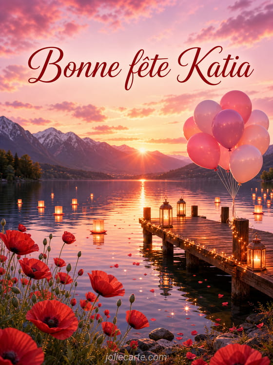 Carte bonne fĂȘte Katia