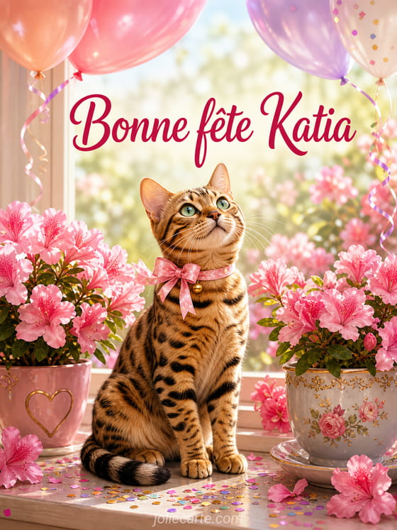 Carte bonne fĂȘte Katia
