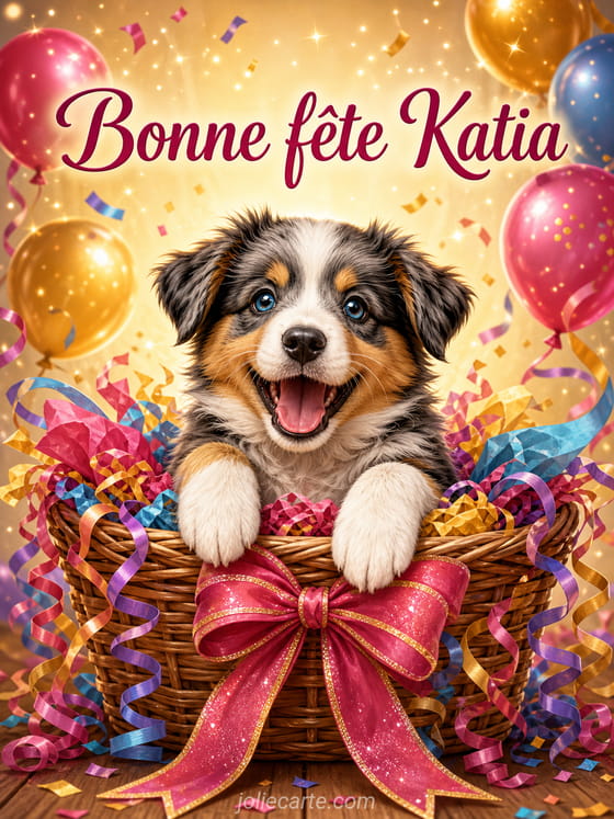 Carte bonne fĂȘte Katia