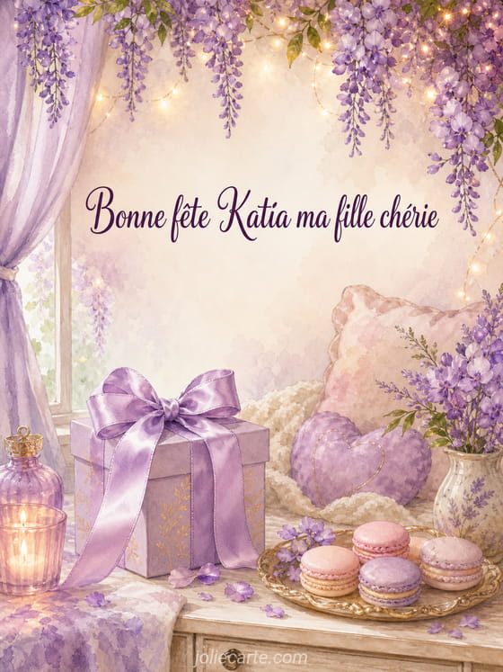 Carte bonne fĂȘte Katia