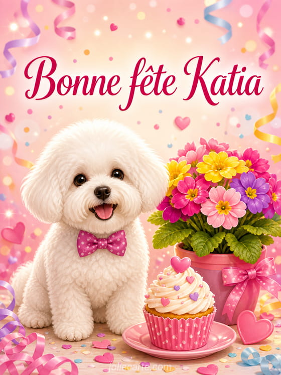 Carte bonne fĂȘte Katia