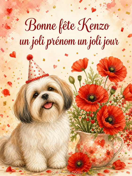 Carte bonne fĂȘte Kenzo